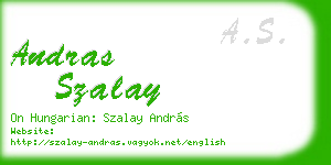 andras szalay business card